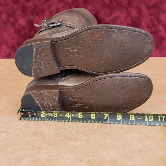 Frye Women Phillip Dark Grey Leather Zip Equestrian Riding Boots sz 7.5 - Picture 5 of 10